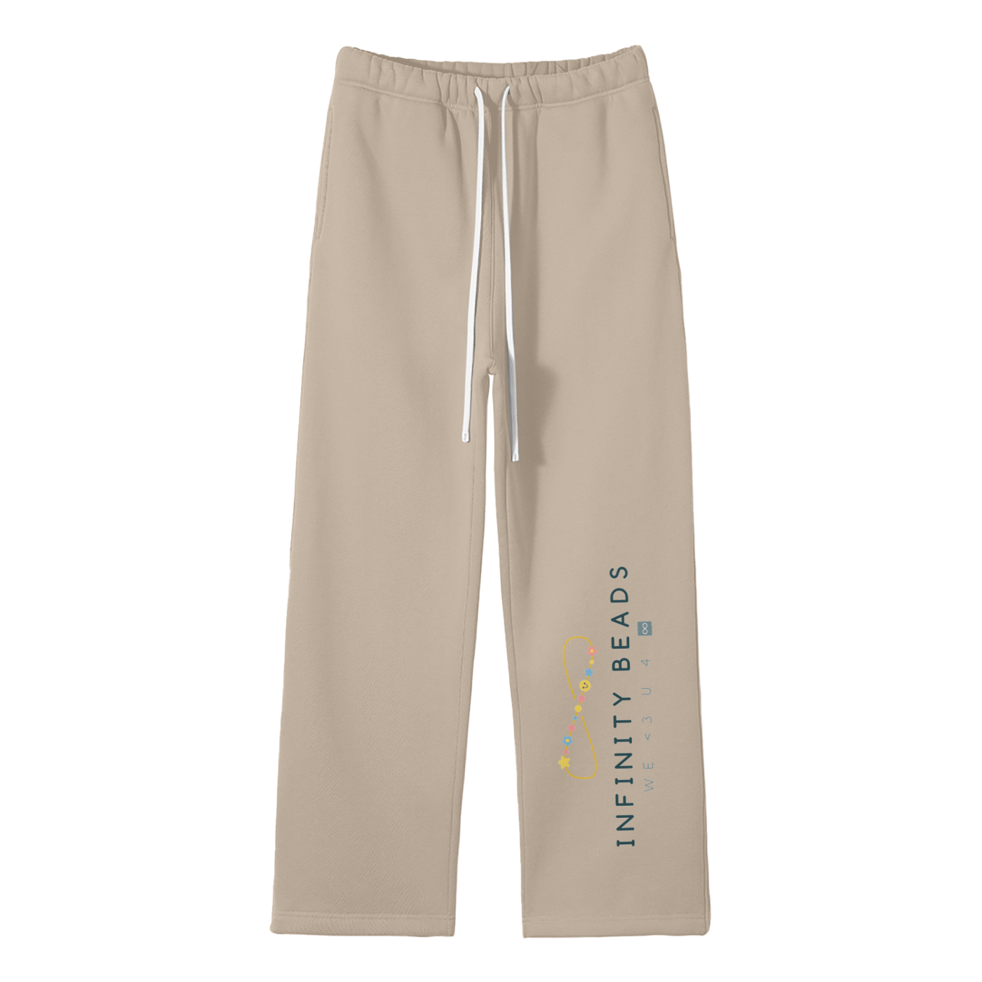 Streetwear Unisex Solid Color Fleece Straight Leg Pants