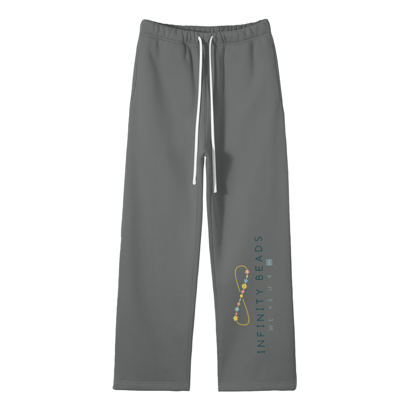 Streetwear Unisex Solid Color Fleece Straight Leg Pants