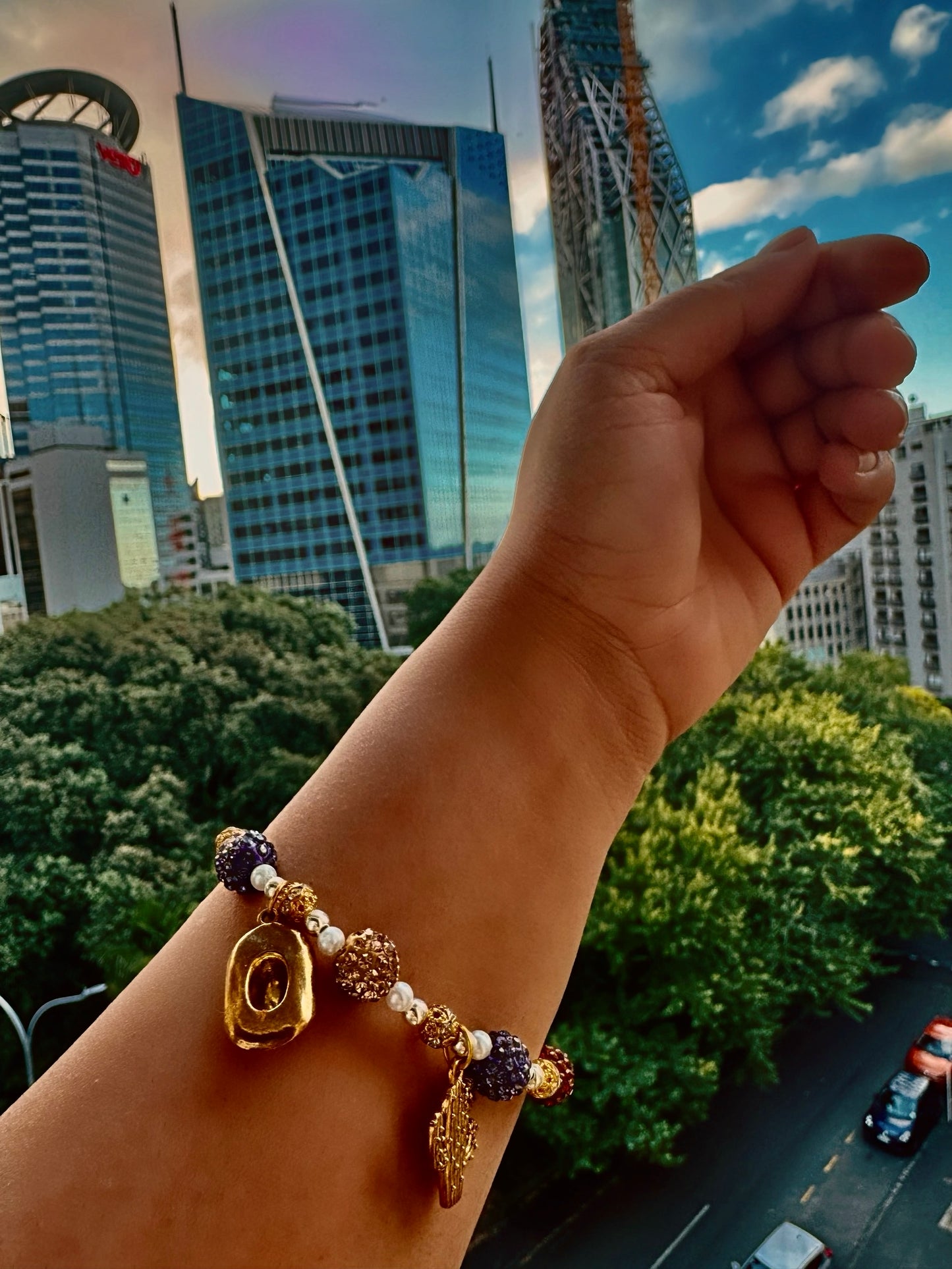 Sunset Cowgirl Charm Bracelet