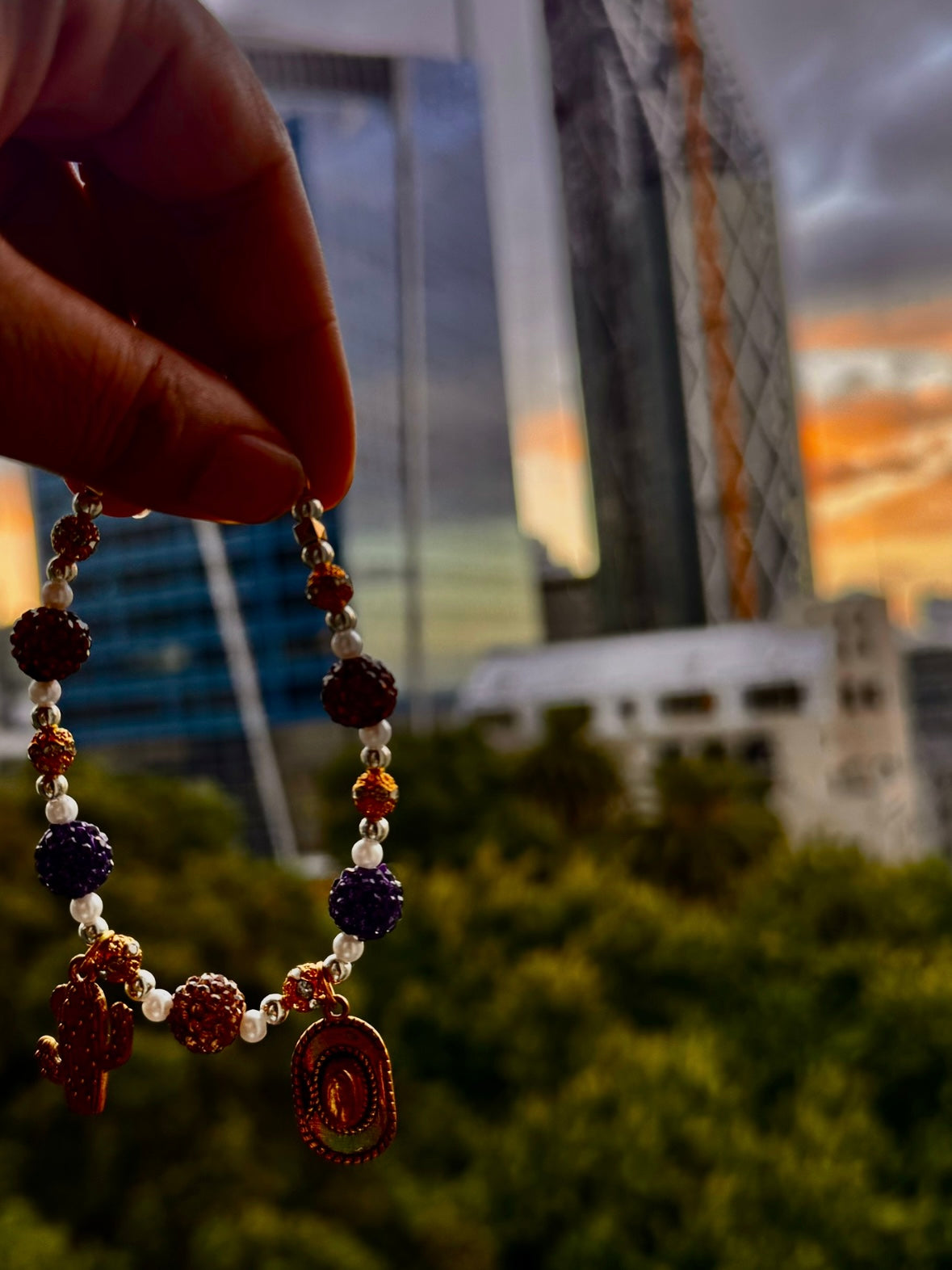 Sunset Cowgirl Charm Bracelet