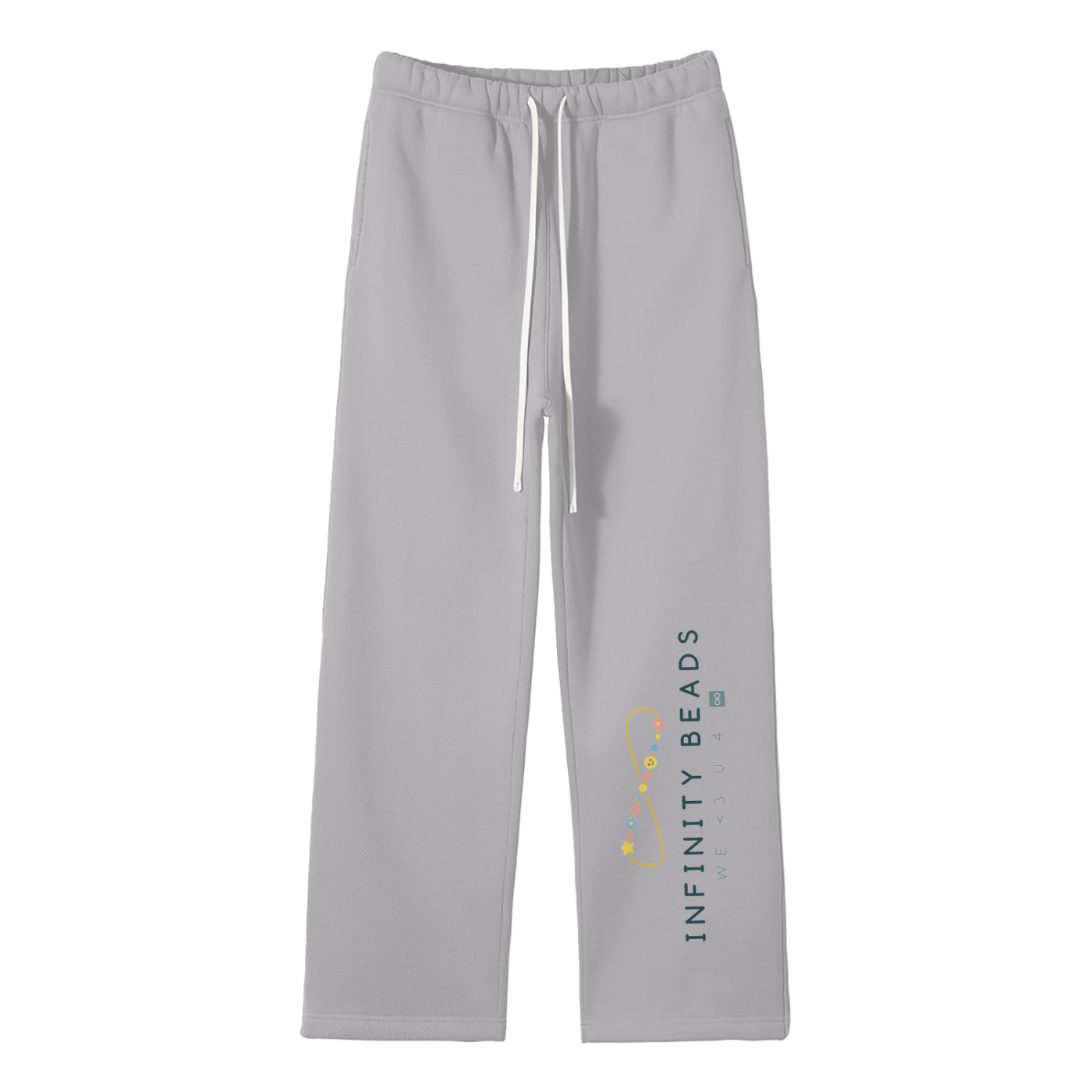 Streetwear Unisex Solid Color Fleece Straight Leg Pants